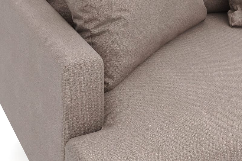 Menard 4-personers Højrevendt Dyb L-formet Chaiselongsofa i Stof - Brun - Møbler - Sofaer - Sofa med chaiselong