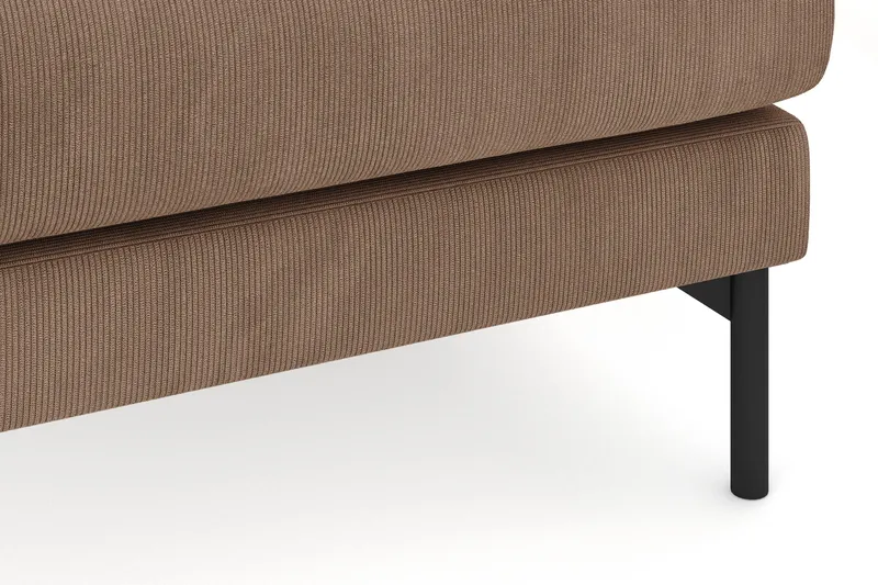 Menard 4-personers Højrevendt Dyb L-formet Chaiselongsofa i Manchester - Brun - Møbler - Sofaer - Sofa med chaiselong