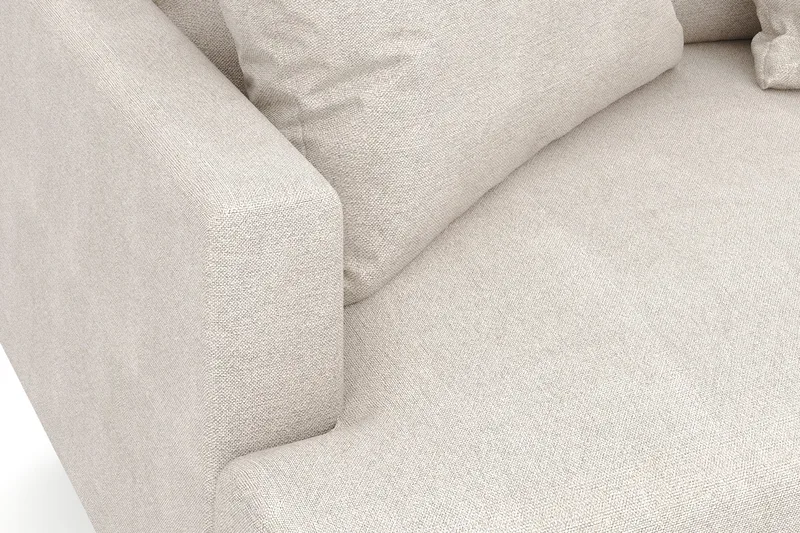 Menard 4-personers Højrevendt Dyb L-formet Chaiselongsofa i Stof - Beige - Møbler - Sofaer - Sofa med chaiselong