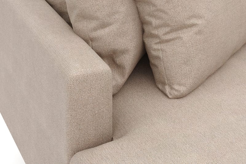 Menard 4-personers Venstrevendt Dyb L-formet Divansofa i Stof - Beige - Møbler - Sofaer - Sofa med chaiselong