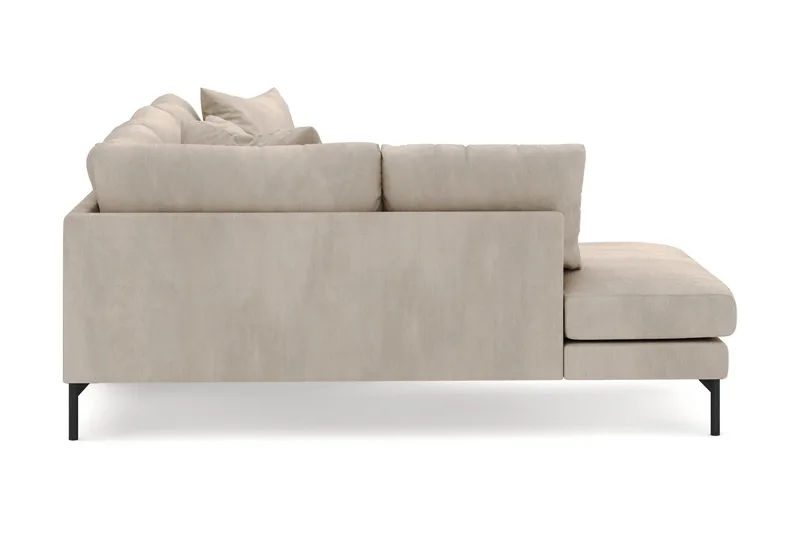 Menard 4-personers Venstrevendt Dyb L-formet Chaiselongsofa i Manchester - Greige - Møbler - Sofaer - Sofa med chaiselong