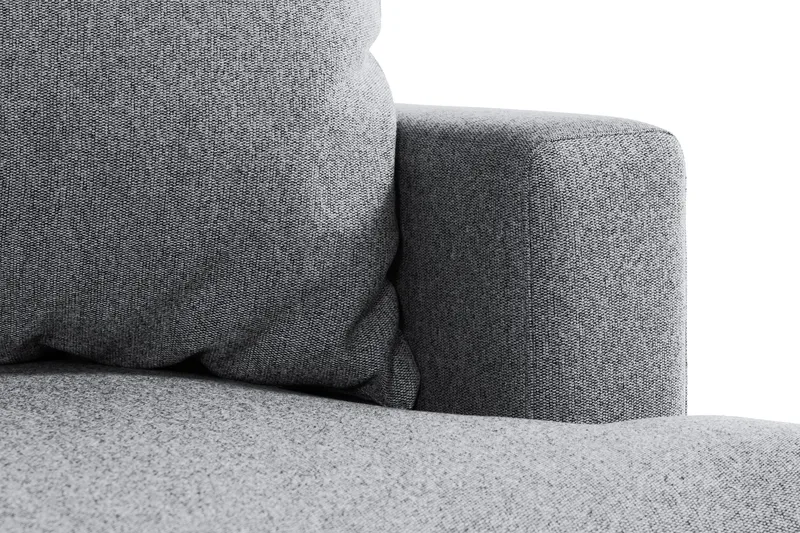 Menard 4-personers Venstrevendt Dyb L-formet Chaiselongsofa i Stof - Grå - Møbler - Sofaer - Sofa med chaiselong