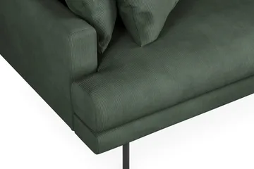 Menard 4-personers Højrevendt L-formet Divansofa i Manchester - Grøn - Møbler - Sofaer - Sofa med chaiselong - 4 personers sofa med chaiselong