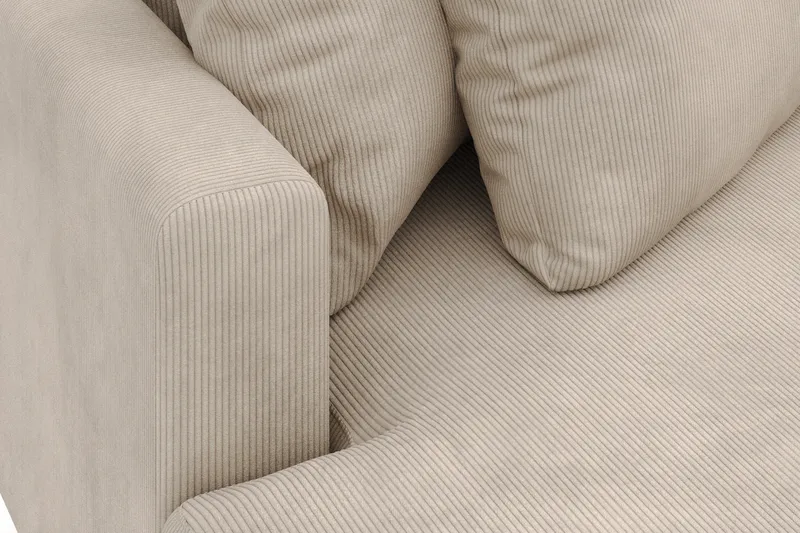 Menard 4-personers Venstrevendt L-formet Divansofa i Manchester - Greige - Møbler - Sofaer - Sofa med chaiselong