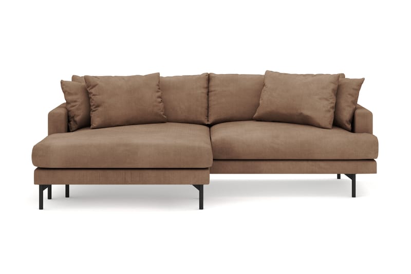 Menard 4-personers Venstrevendt L-formet Divansofa i Manchester, Brun