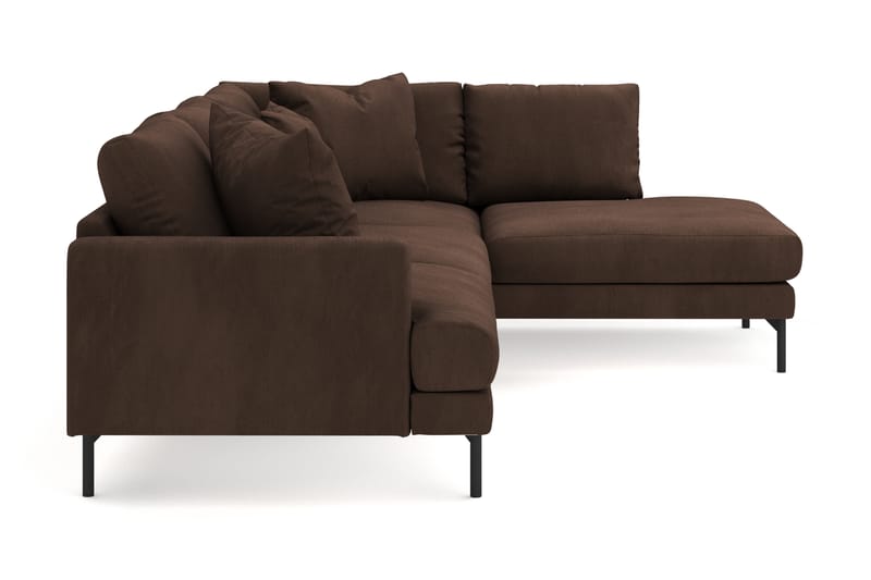 Menard 4-personers Højrevendt Dyb L-formet Chaiselongsofa i Manchester - Brun - Møbler - Sofaer - Sofa med chaiselong