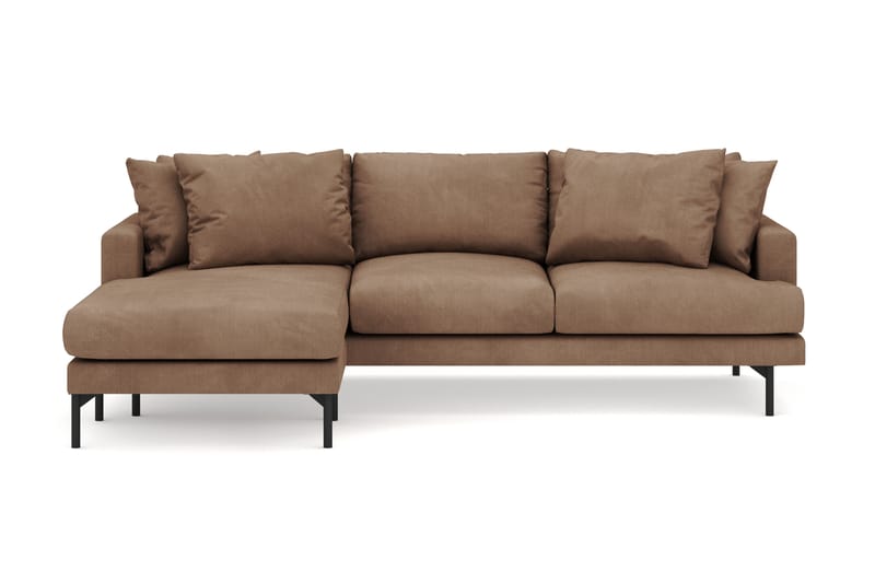 Menard 4-personers Venstrevendt Dyb L-formet Divansofa i Manchester, Brun