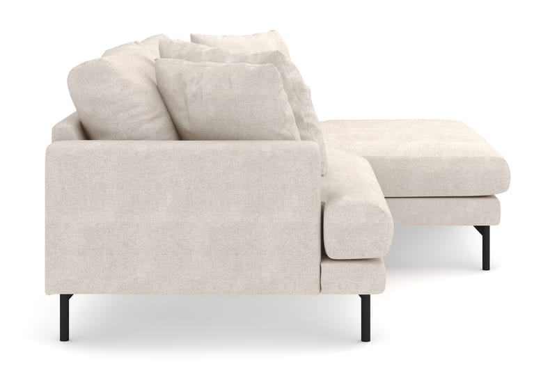 Menard 4-personers Højrevendt L-formet Divansofa i Stof - Beige - Møbler - Sofaer - Sofa med chaiselong