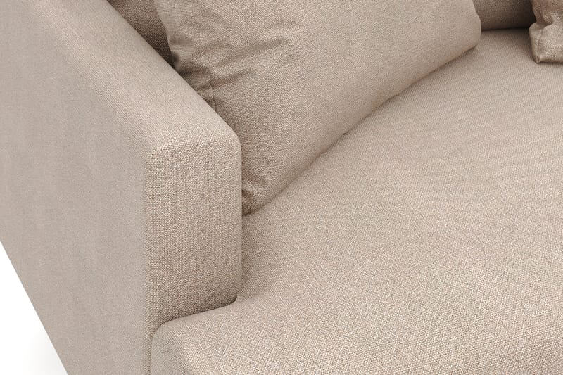 Menard 4-personers Højrevendt Dyb L-formet Chaiselongsofa i Stof - Beige - Møbler - Sofaer - Sofa med chaiselong