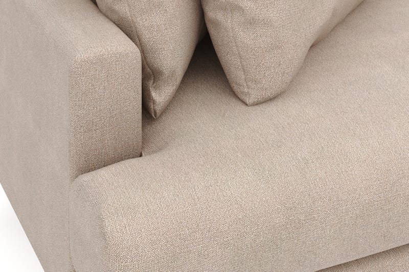 Menard 4-personers Højrevendt L-formet Divansofa i Stof - Beige - Møbler - Sofaer - Sofa med chaiselong