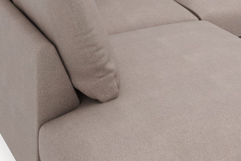 Menard 4-personers Venstrevendt Dyb L-formet Chaiselongsofa i Stof - Brun - Møbler - Sofaer - Sofa med chaiselong