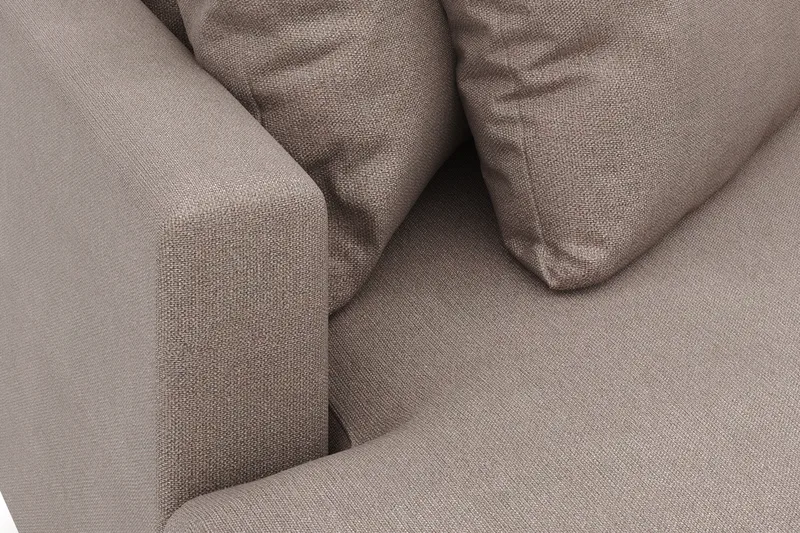 Menard 4-personers Venstrevendt L-formet Divansofa i Stof - Brun - Møbler - Sofaer - Sofa med chaiselong