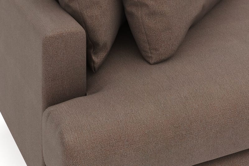 Menard 4-personers Højrevendt L-formet Divansofa i Stof - Brun - Møbler - Sofaer - Sofa med chaiselong