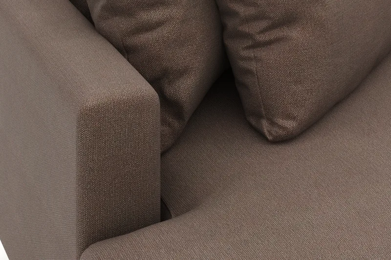 Menard 4-personers Venstrevendt L-formet Divansofa i Stof - Brun - Møbler - Sofaer - Sofa med chaiselong