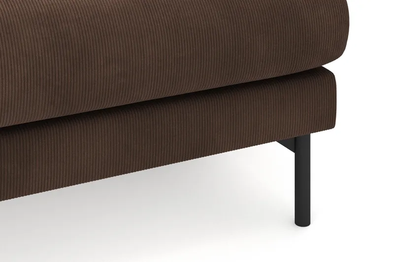 Menard 4-personers Højrevendt L-formet Divansofa i Manchester - Brun - Møbler - Sofaer - Sofa med chaiselong