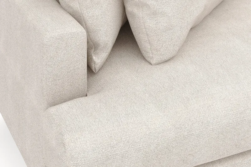 Menard 4-personers Højrevendt L-formet Divansofa i Stof - Beige - Møbler - Sofaer - Sofa med chaiselong