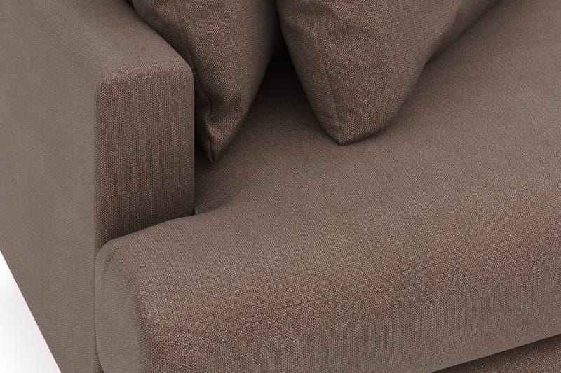 Menard 4-personers Højrevendt L-formet Divansofa i Stof - Brun - Møbler - Sofaer - Sofa med chaiselong