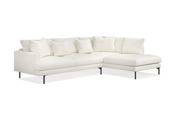 Menard 4-personers Højrevendt Dyb L-formet Chaiselongsofa i Bouclé - Hvid - Møbler - Sofaer - Sofa med chaiselong