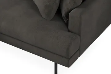 Menard 4-personers Venstrevendt L-formet Divansofa i Manchester - Mørkegrå - Møbler - Sofaer - Sofa med chaiselong - 4 personers sofa med chaiselong