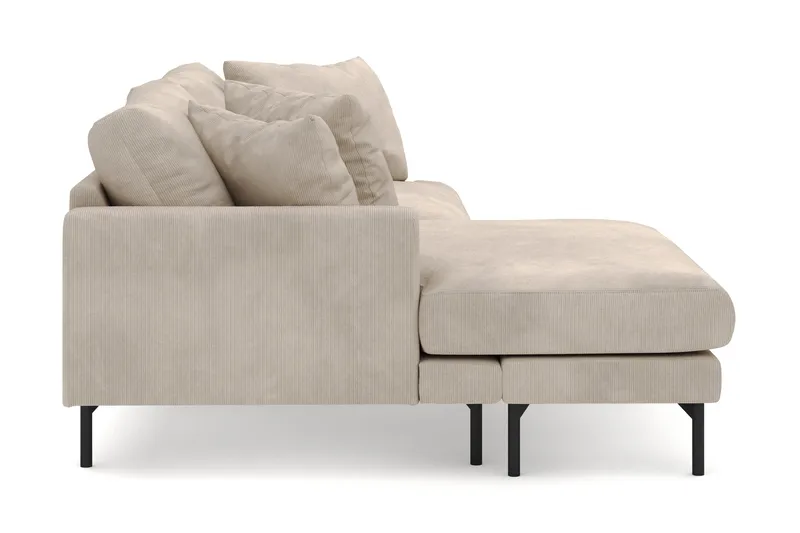 Menard 4-personers Venstrevendt L-formet Divansofa i Manchester - Greige - Møbler - Sofaer - Sofa med chaiselong
