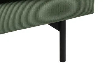 Menard 4-personers Venstrevendt Dyb L-formet Chaiselongsofa i Manchester - Grøn - Møbler - Sofaer - Sofa med chaiselong