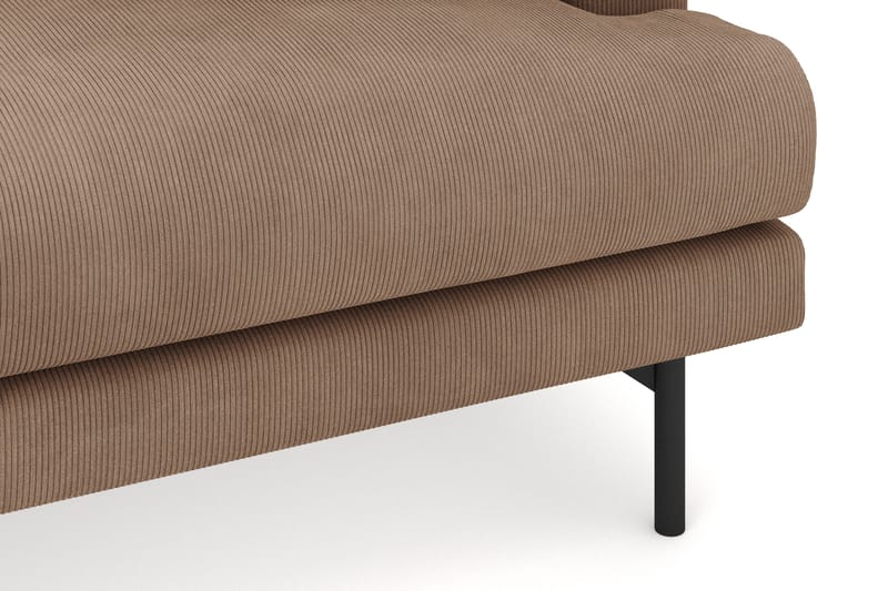 Menard 4-personers Venstrevendt Dyb L-formet Divansofa i Manchester - Brun - Møbler - Sofaer - Sofa med chaiselong