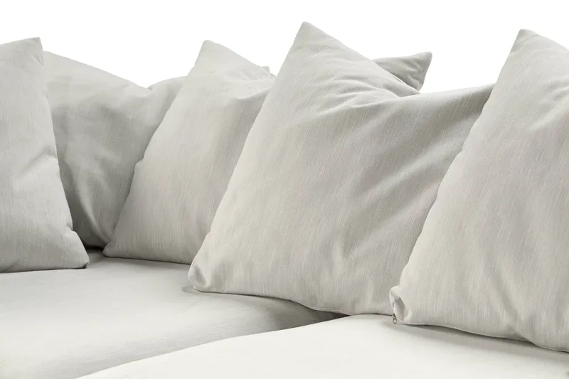 Menard 4-personers Venstrevendt L-formet Chaiselongsofa i Stof - Lysegrå - Møbler - Sofaer - Sofa med chaiselong