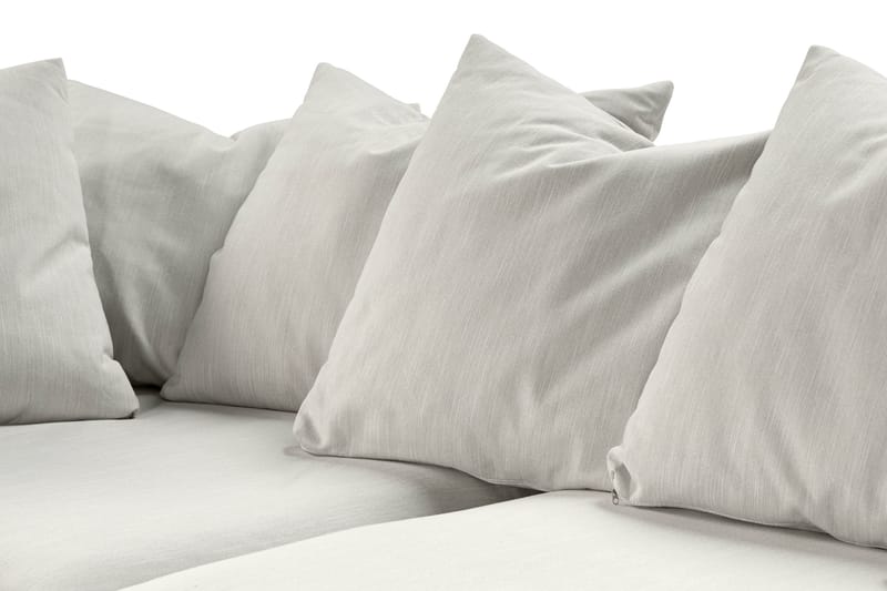 Menard 4-personers Venstrevendt Dyb L-formet Chaiselongsofa i Stof - Lysegrå - Møbler - Sofaer - Sofa med chaiselong