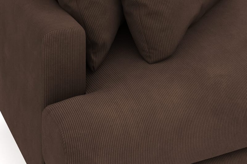 Menard 4-personers Højrevendt L-formet Divansofa i Manchester - Brun - Møbler - Sofaer - Sofa med chaiselong