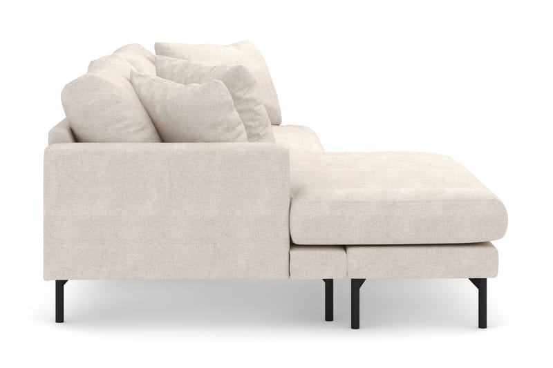 Menard 4-personers Venstrevendt L-formet Divansofa i Stof - Beige - Møbler - Sofaer - Sofa med chaiselong