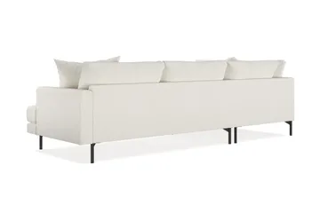 Menard 4-personers Venstrevendt Dyb L-formet Chaiselongsofa i Bouclé - Hvid - Møbler - Sofaer - Sofa med chaiselong