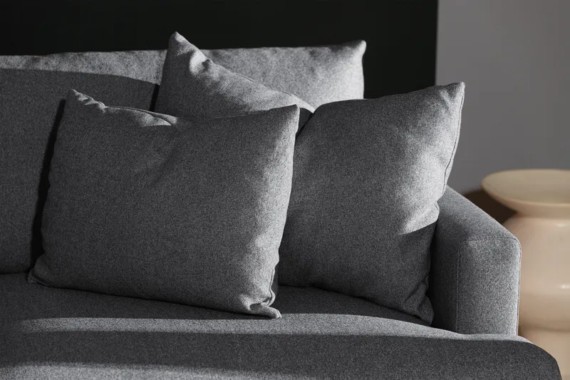 Menard 4-personers Venstrevendt Dyb L-formet Chaiselongsofa i Stof - Mørkegrå - Møbler - Sofaer - Sofa med chaiselong