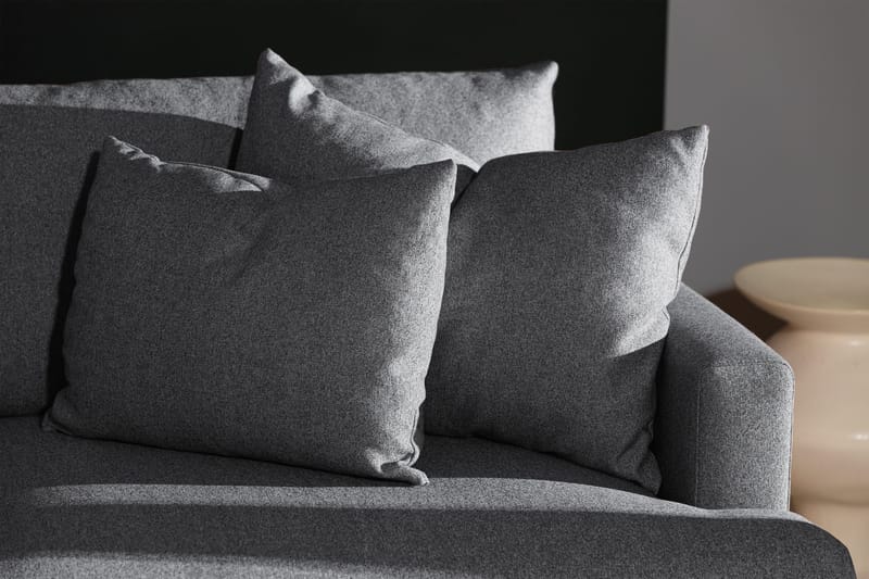 Menard 4-personers Venstrevendt Dyb L-formet Chaiselongsofa i Stof - Mørkegrå - Møbler - Sofaer - Sofa med chaiselong
