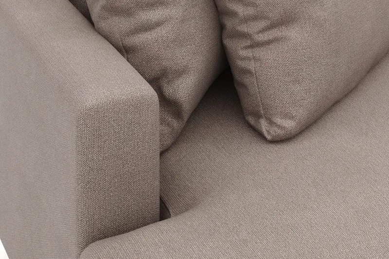 Menard 4-personers Venstrevendt L-formet Divansofa i Stof - Brun - Møbler - Sofaer - Sofa med chaiselong