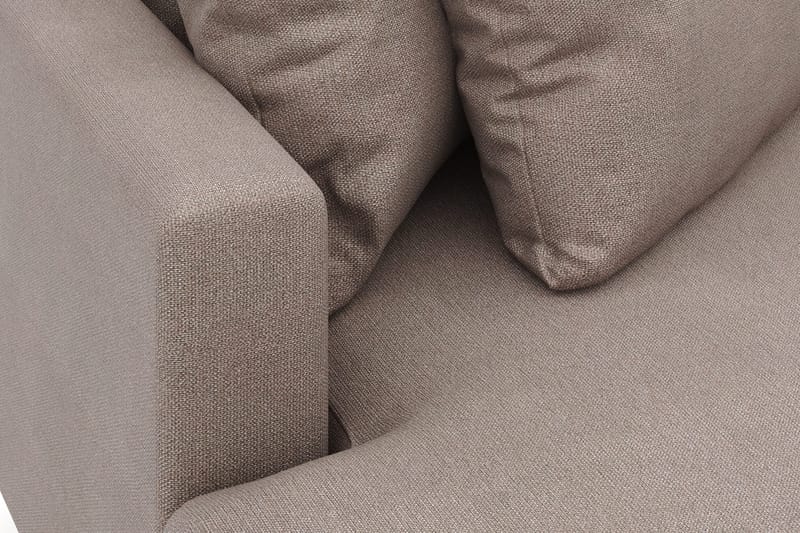 Menard 4-personers Venstrevendt L-formet Divansofa i Stof - Brun - Møbler - Sofaer - Sofa med chaiselong