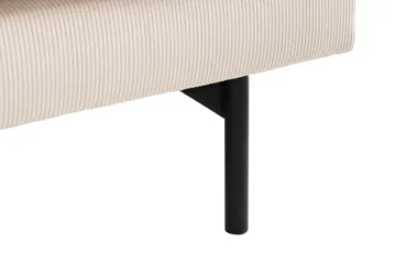 Menard 4-personers venstrevendt L-formet dyb chaiselongsofa i fløjl - Beige - Møbler - Sofaer - Sofa med chaiselong