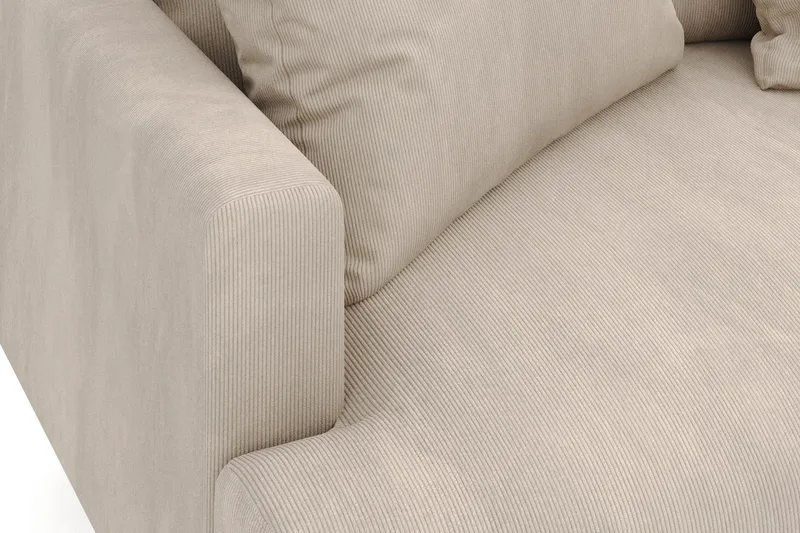 Menard 4-personers Højrevendt Dyb L-formet Chaiselongsofa i Manchester - Greige - Møbler - Sofaer - Sofa med chaiselong