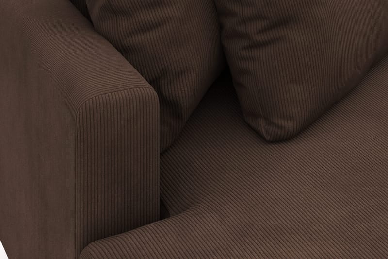 Menard 4-personers Venstrevendt L-formet Divansofa i Manchester - Brun - Møbler - Sofaer - Sofa med chaiselong