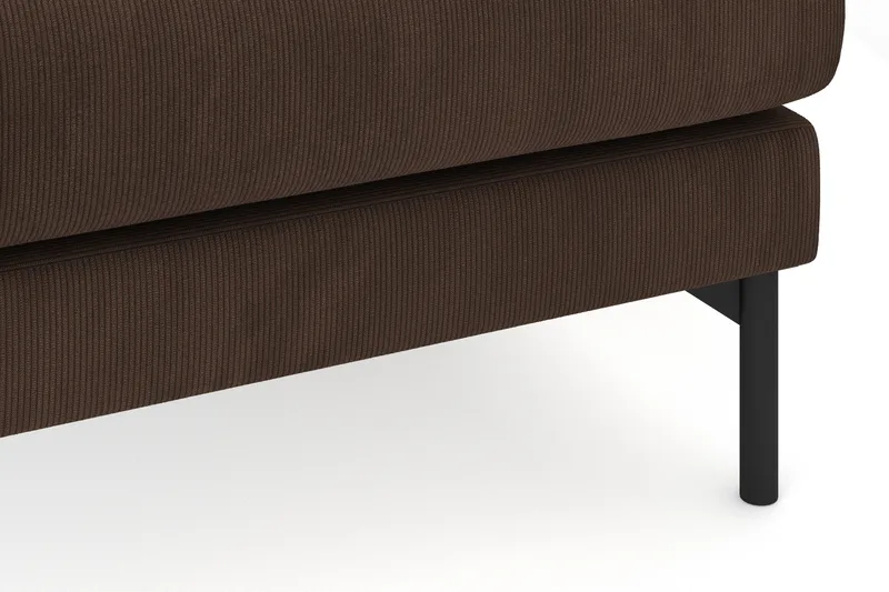 Menard 4-personers Højrevendt Dyb L-formet Chaiselongsofa i Manchester - Brun - Møbler - Sofaer - Sofa med chaiselong