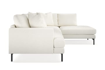 Menard 4-personers Højrevendt Dyb L-formet Chaiselongsofa i Bouclé - Hvid - Møbler - Sofaer - Sofa med chaiselong