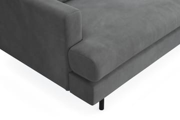 Menard Compact 3-personers Højrevendt L-formet Divansofa i Manchester - Grå - Møbler - Sofaer - Sofa med chaiselong