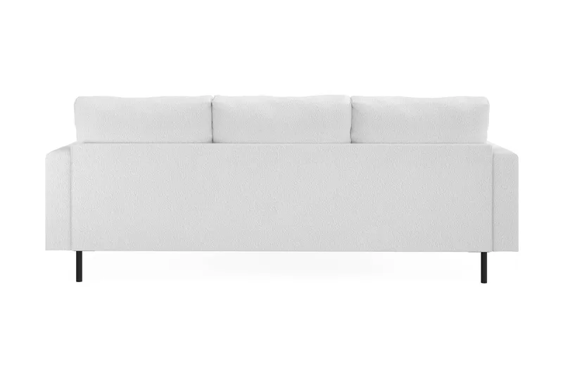 Menard Compact 3-personers Venstrevendt L-formet Divansofa i Bouclé - Hvid - Møbler - Sofaer - Sofa med chaiselong