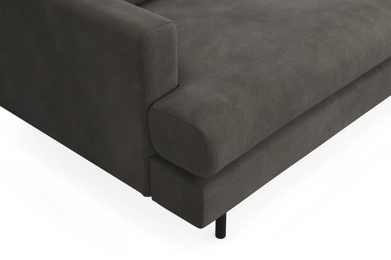 Menard Compact 3-personers Højrevendt L-formet Divansofa i Manchester - Mørkegrå - Møbler - Sofaer - Sofa med chaiselong