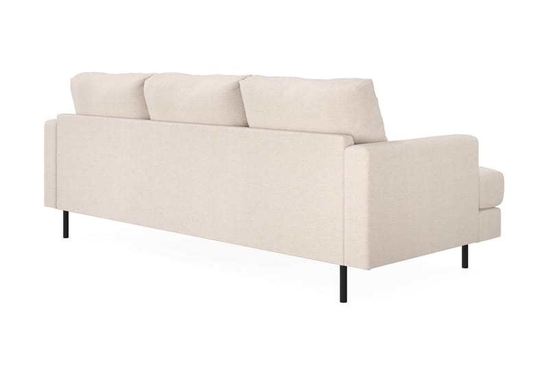 Menard Compact 3-personers Højrevendt L-formet Divansofa i Stof - Beige - Møbler - Sofaer - Sofa med chaiselong