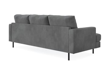 Menard Compact 3-personers Højrevendt L-formet Divansofa i Manchester - Grå - Møbler - Sofaer - Sofa med chaiselong