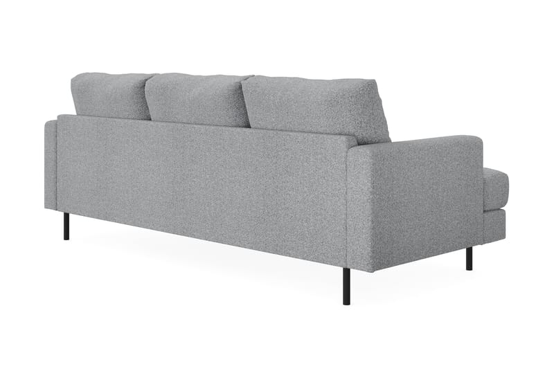 Menard Compact 3-personers Højrevendt L-formet Divansofa i Stof - Grå - Møbler - Sofaer - Sofa med chaiselong