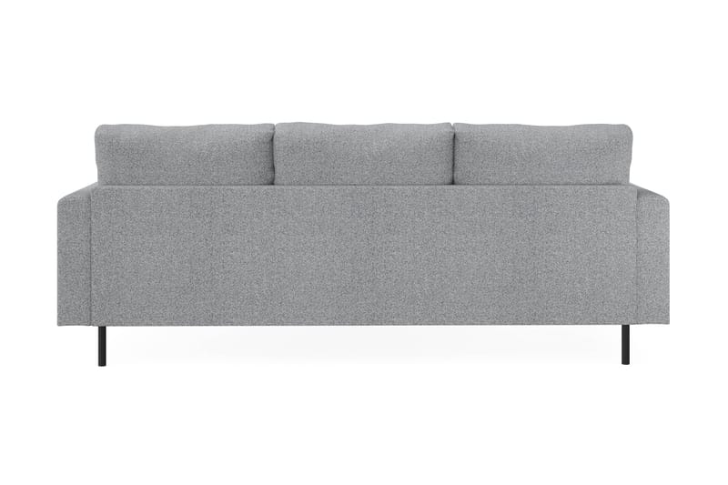 Menard Compact 3-personers Højrevendt L-formet Divansofa i Stof - Grå - Møbler - Sofaer - Sofa med chaiselong