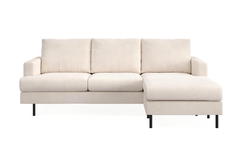 Menard Compact 3-personers Højrevendt L-formet Divansofa i Manchester - Beige - Møbler - Sofaer - Sofa med chaiselong