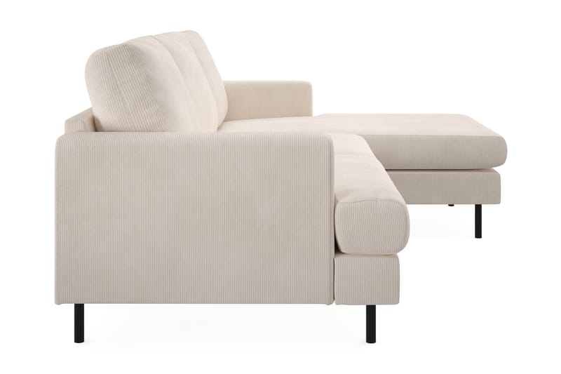 Menard Compact 3-personers Højrevendt L-formet Divansofa i Manchester - Beige - Møbler - Sofaer - Sofa med chaiselong