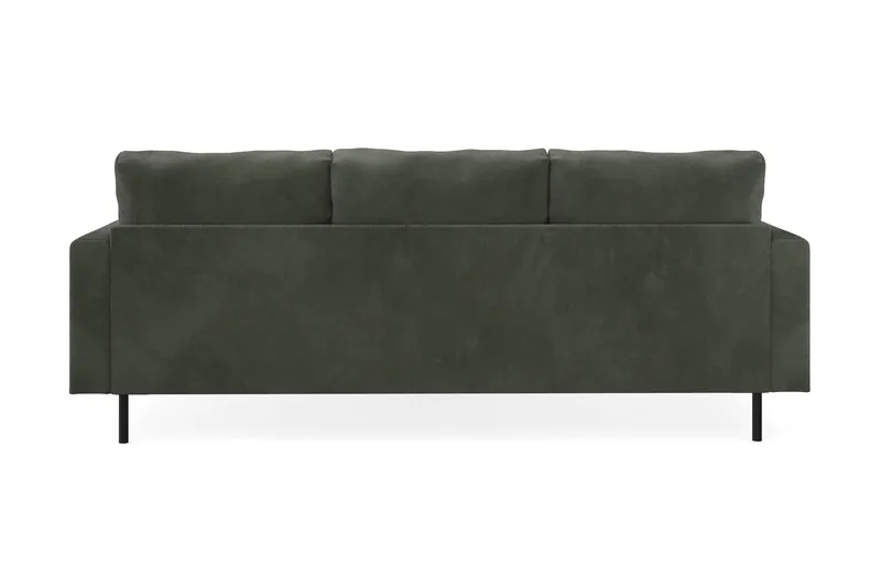 Menard Compact 3-personers Højrevendt L-formet Divansofa i Manchester - Mørkegrøn - Møbler - Sofaer - Sofa med chaiselong